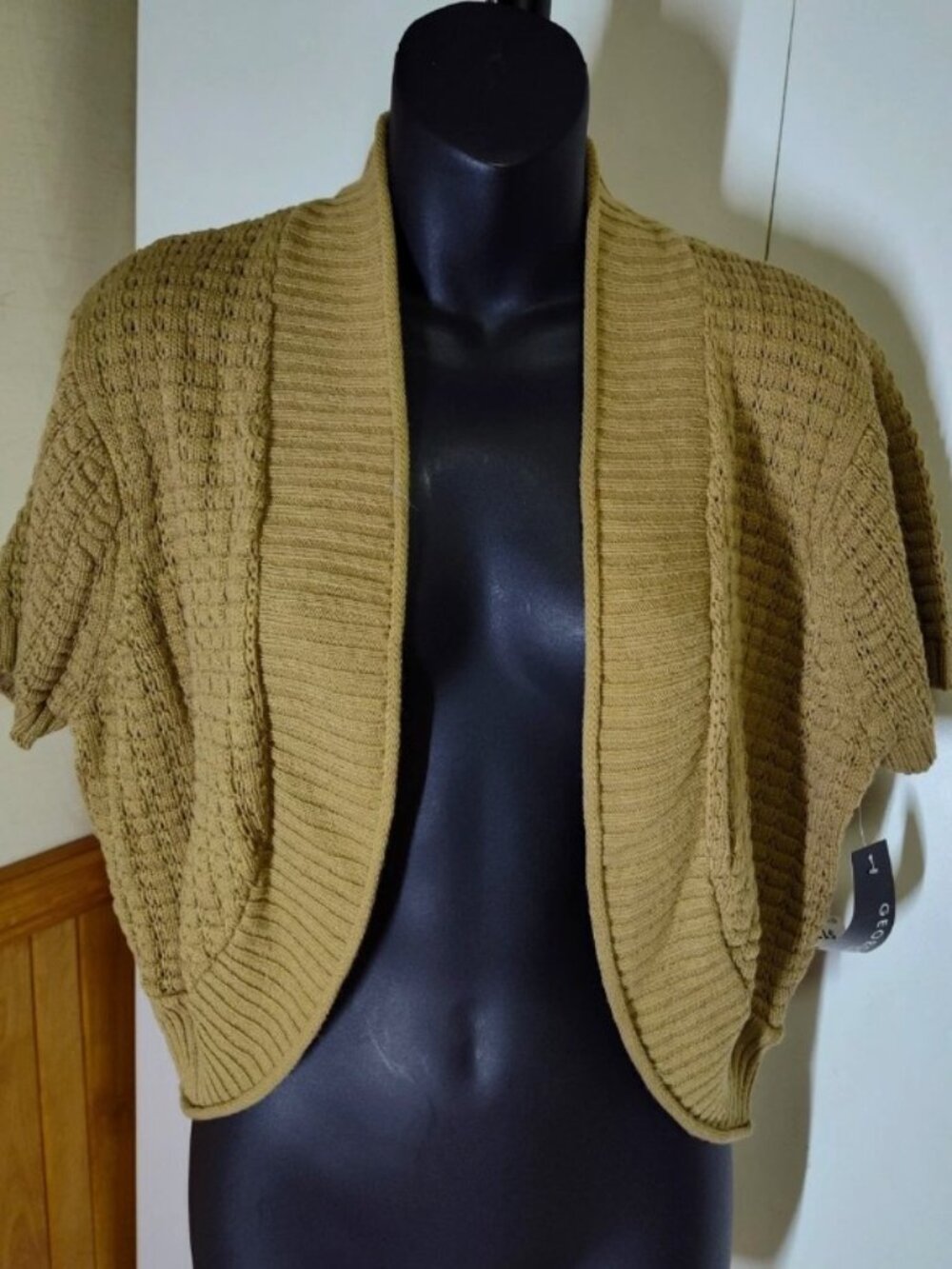 George Women's Cropped Shrug Cardigan Open Front Size XL 16-18 Brown